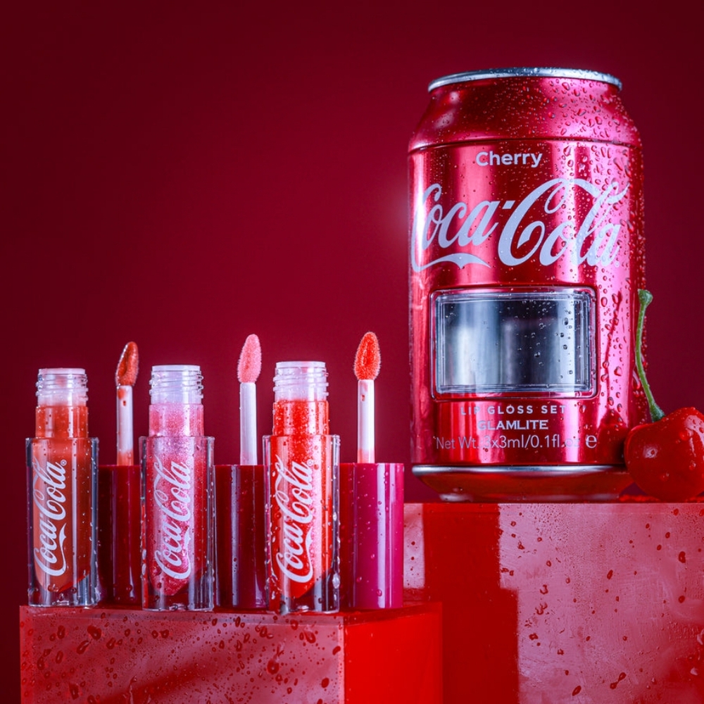 Coca-Cola Cherry Lip Gloss Set in Red and Pink Shades